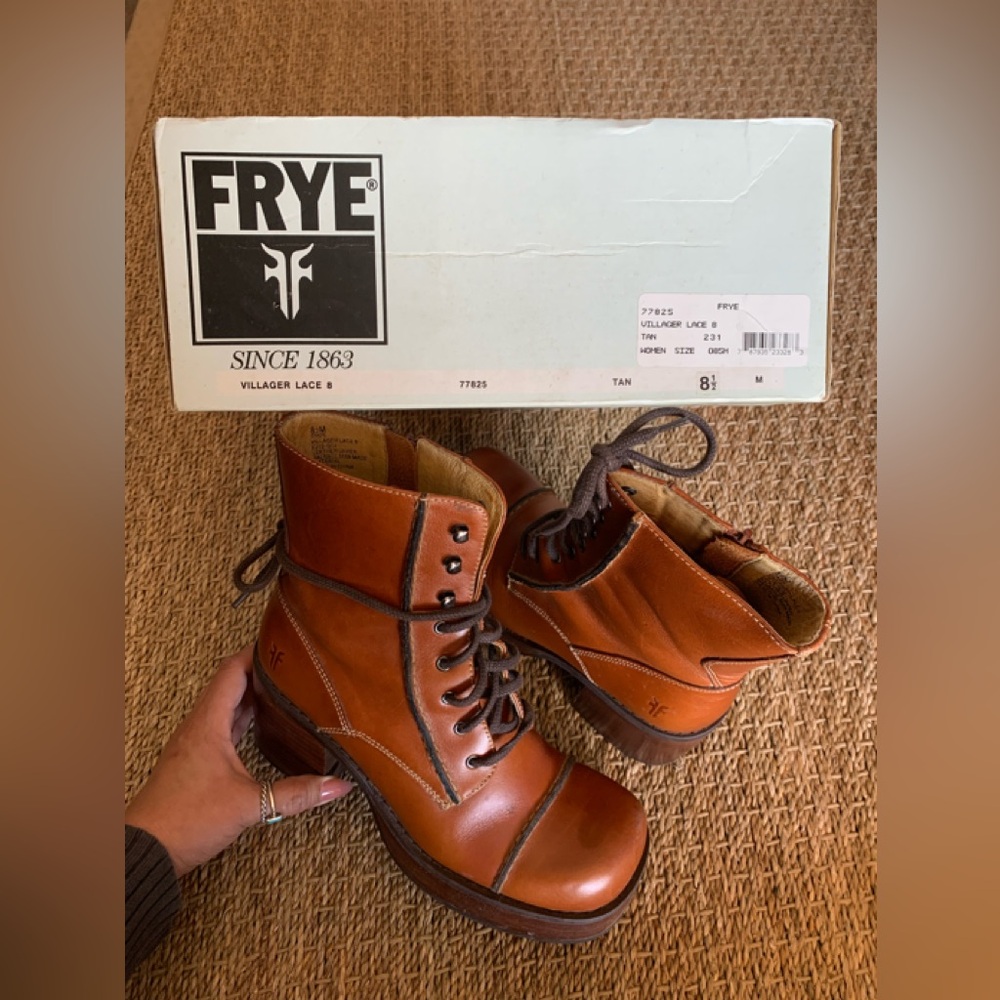 Frye Platform Y2K Vintage Boots size 8.5 - Picture 8 of 12